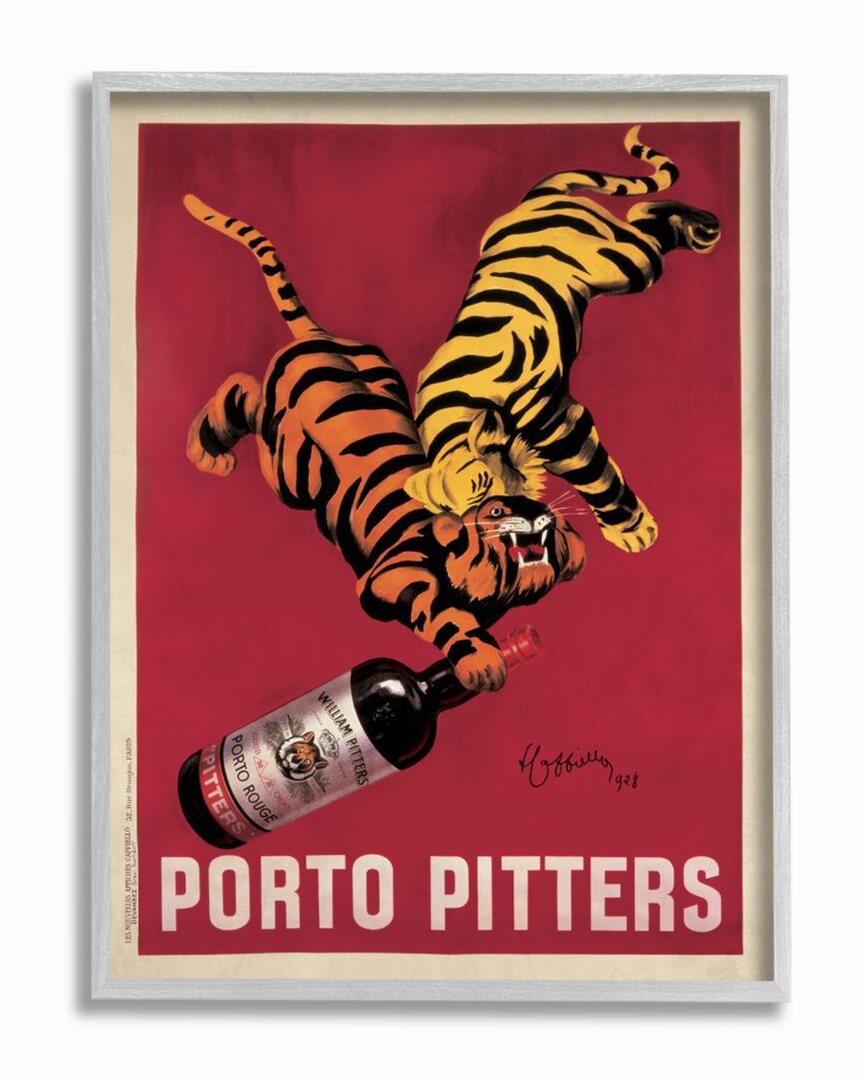 Stupell Porto Pitters Vintage Poster Drink Design Wall Art In Red