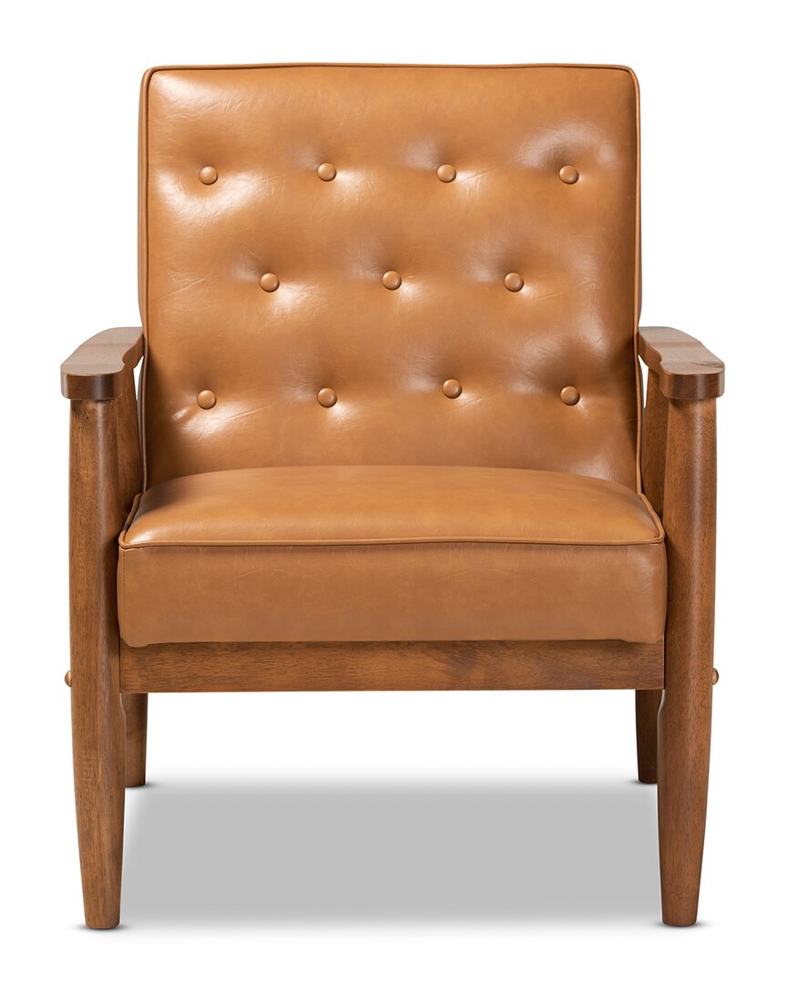 Baxton Studio Sorrento Lounge Chair In Tan