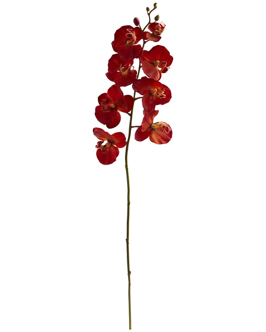 Nearly Natural Set Of 6 30in. Autumn Phalaenopsis Artificial Flower In Red