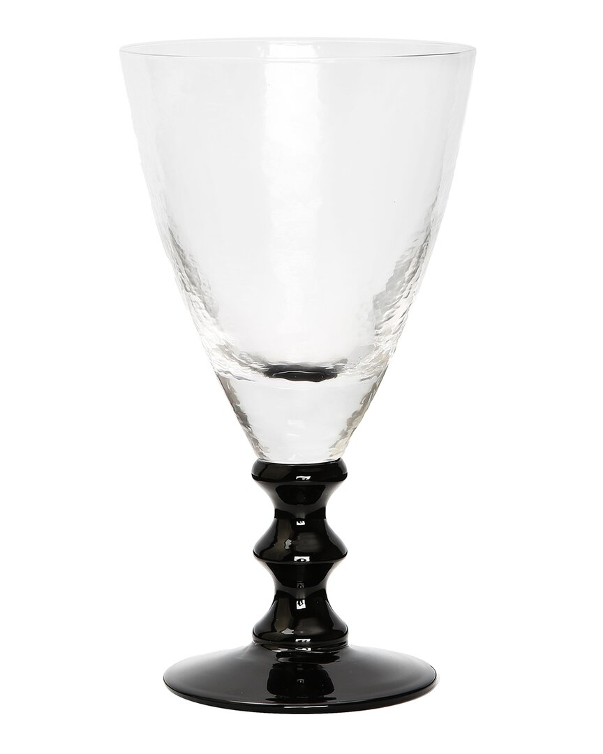 Alice Pazkus Set Of 6 Black Stemmed Water Glasses