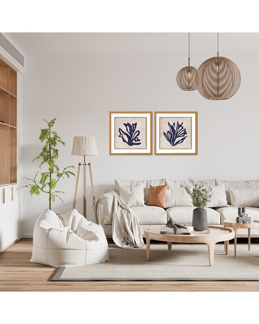 Ready2hangart Chromatic Currents: A Diptych Of Ocean Plants By Gypseavillage Wall Art