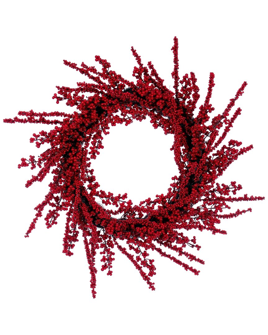 Vickerman 28in Mixed Red & Dark Red Berry Wreath