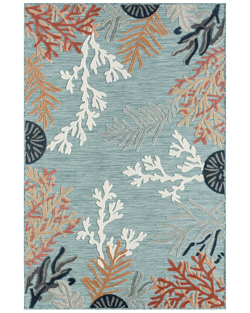 Lr Home Vance Vernd8210b 7'9" X 9'9" Outdoor Area Rug In Blue