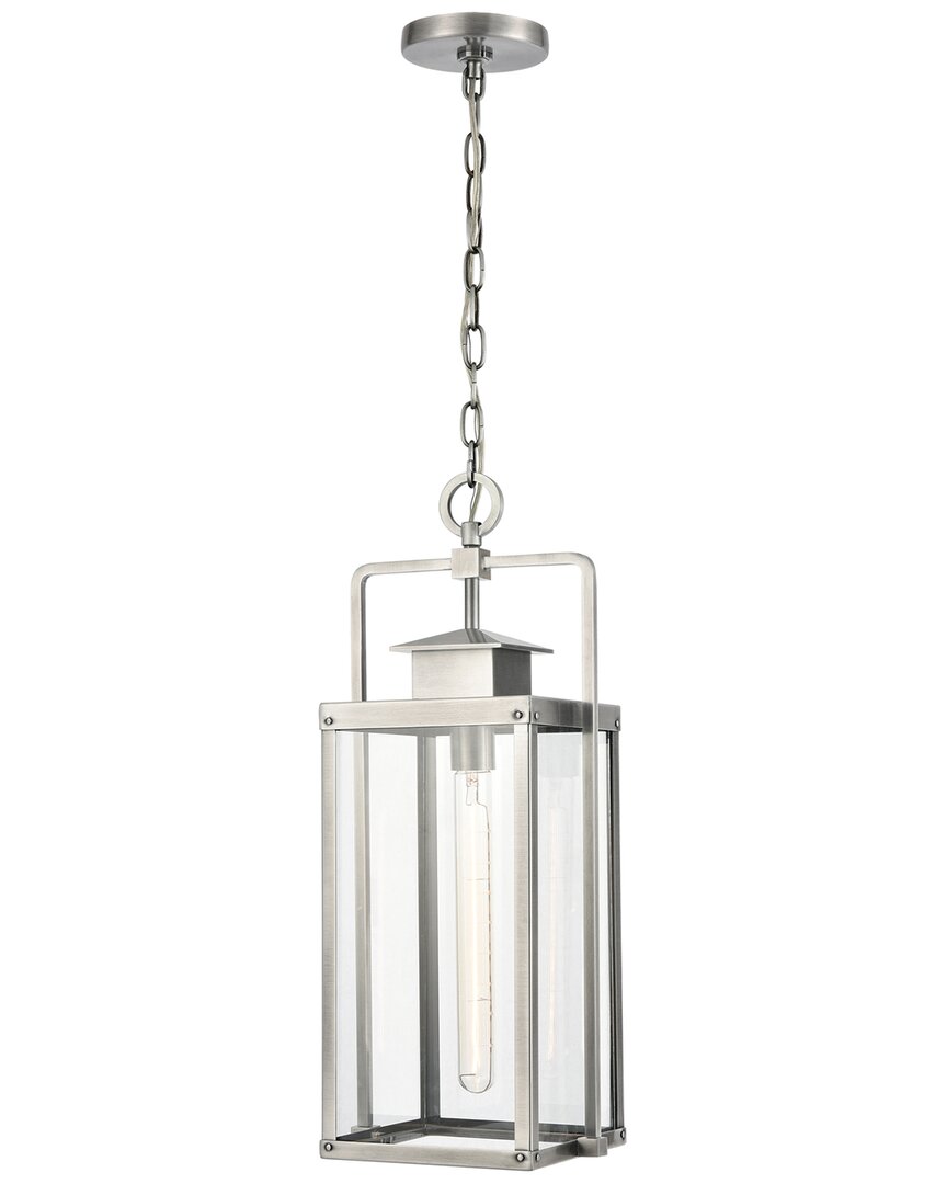 Artistic Home & Lighting Crested Butte 9in Wide 1-light Outdoor Pendant In Silver