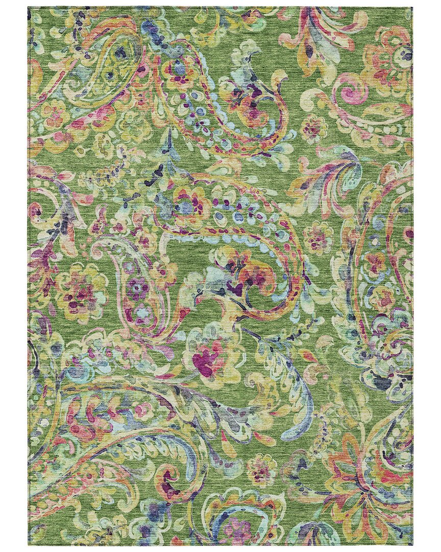 Addison Rugs Chantille Polyester Indoor/outdoor Washable Rug In Green