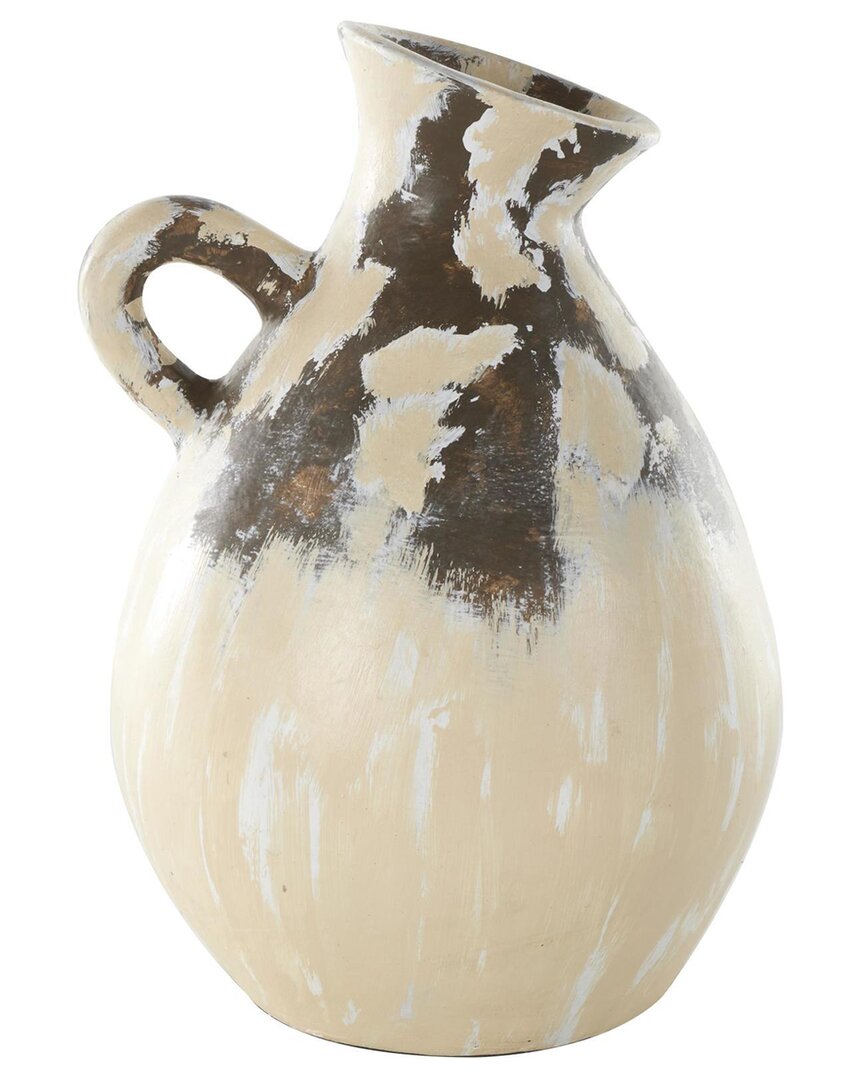 Peyton Lane Ceramic Antique Style Pot Decorative Vase In White