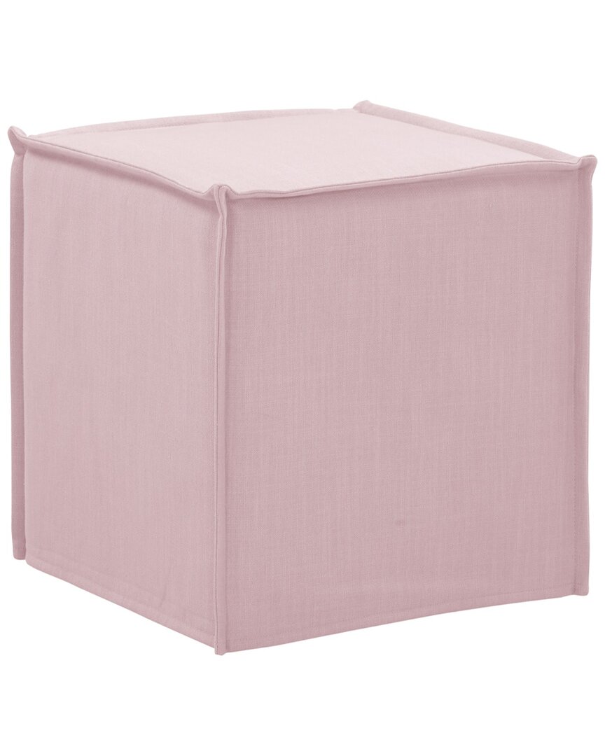 Shabby Chic Kyndal Ottoman In Pink