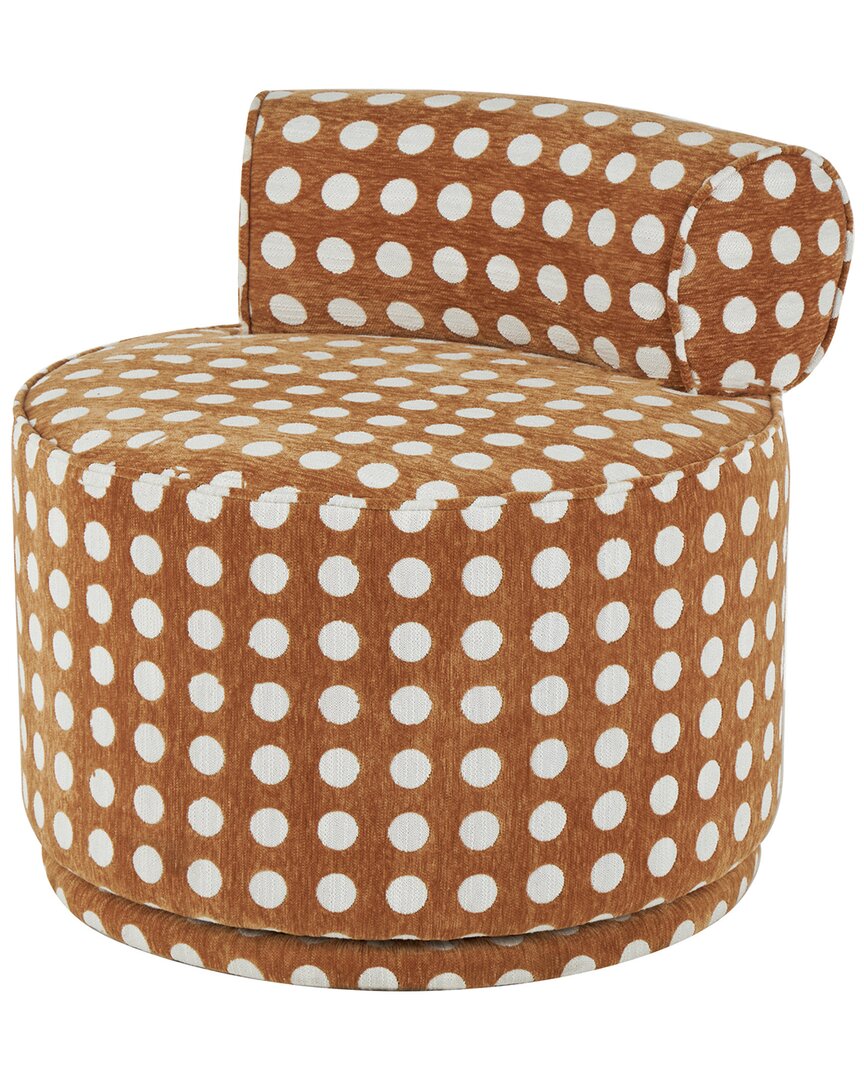 Peyton Lane Brown Polyester Round Swivel Boucle L
