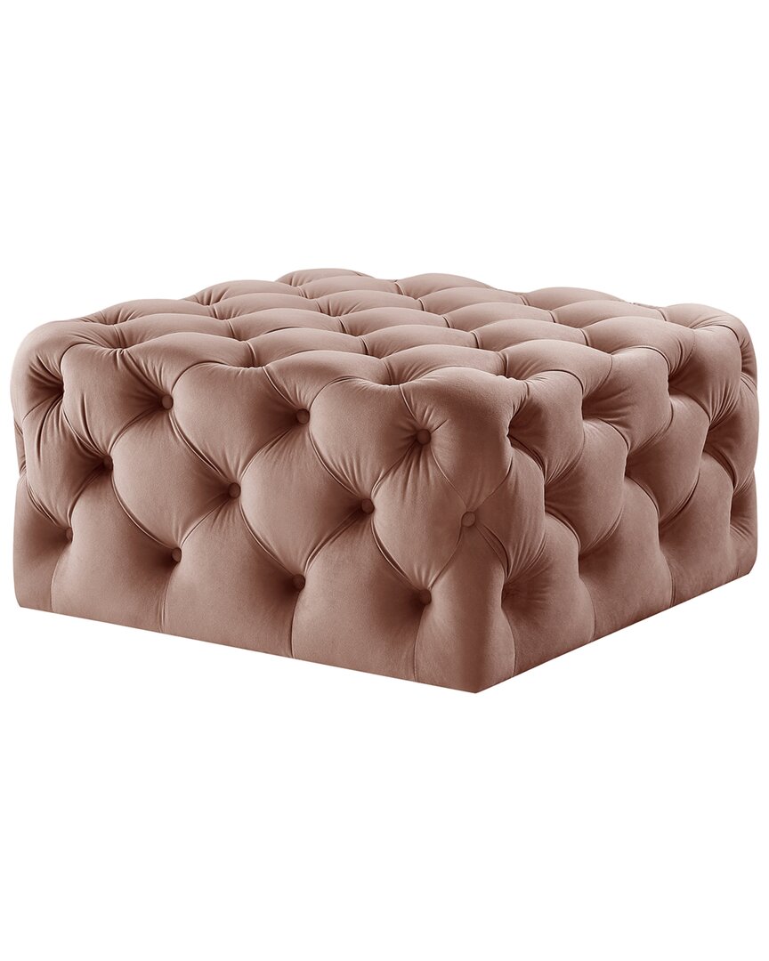 Inspired Home Mauricio Cocktail Ottoman In Brown