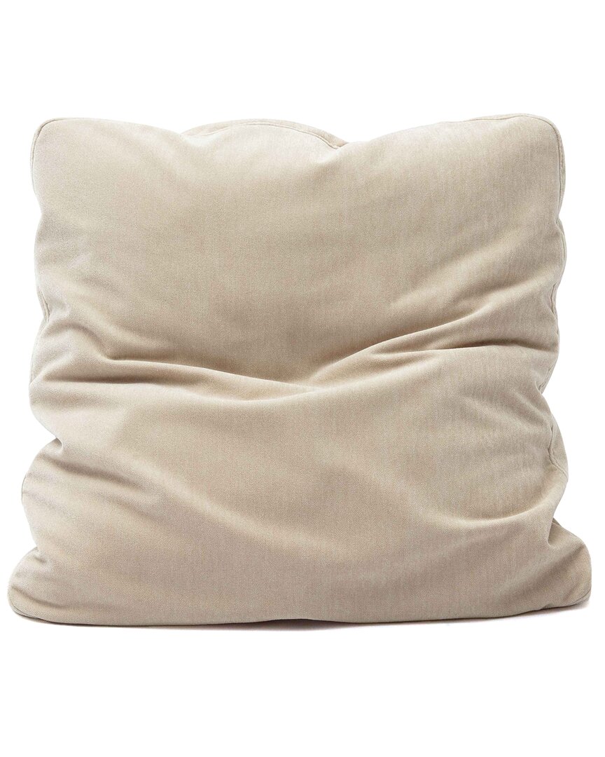 Tov Furniture Tipsy Upcycled Chenille 24 X 24 Inch Square Floppy Pillow In Neutral