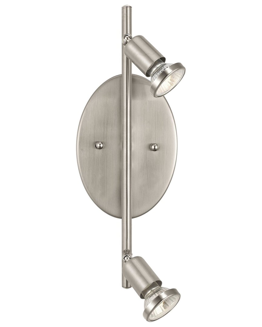EGLO EGLO BUZZ 2 LIGHT FIXED TRACK LIGHT WITH MATTE NICKEL FINISH & ADJUSTABLE LAMP HEADS