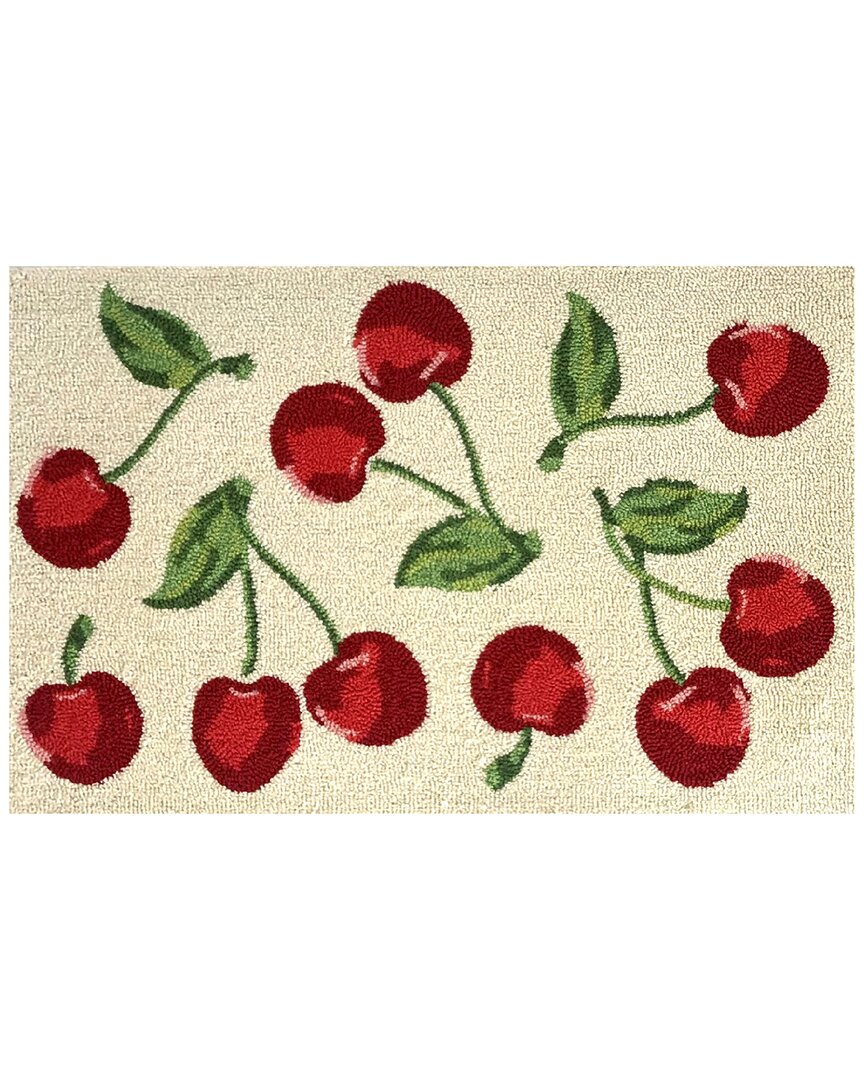 The Rug Market Cherry Toss Ivory Indoor/outdoor Doormat In White