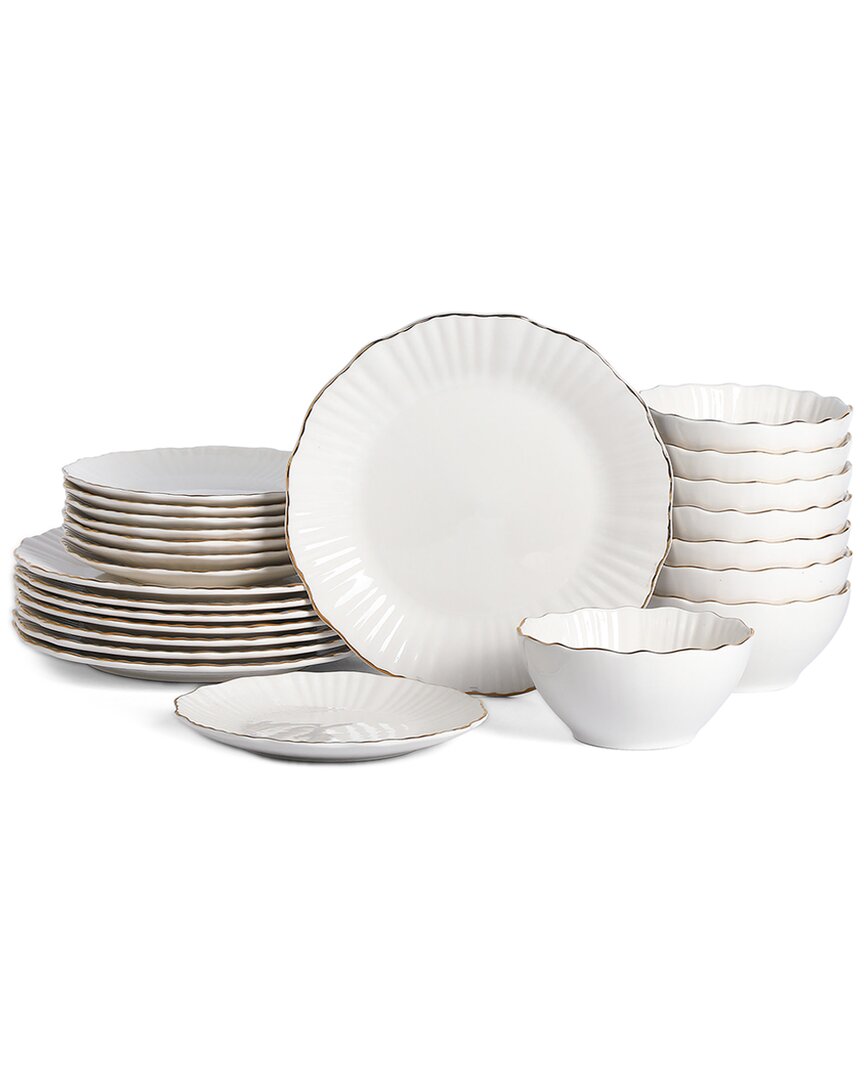 Christian Siriano Zinnia 24-piece Dinnerware Set Porcelain