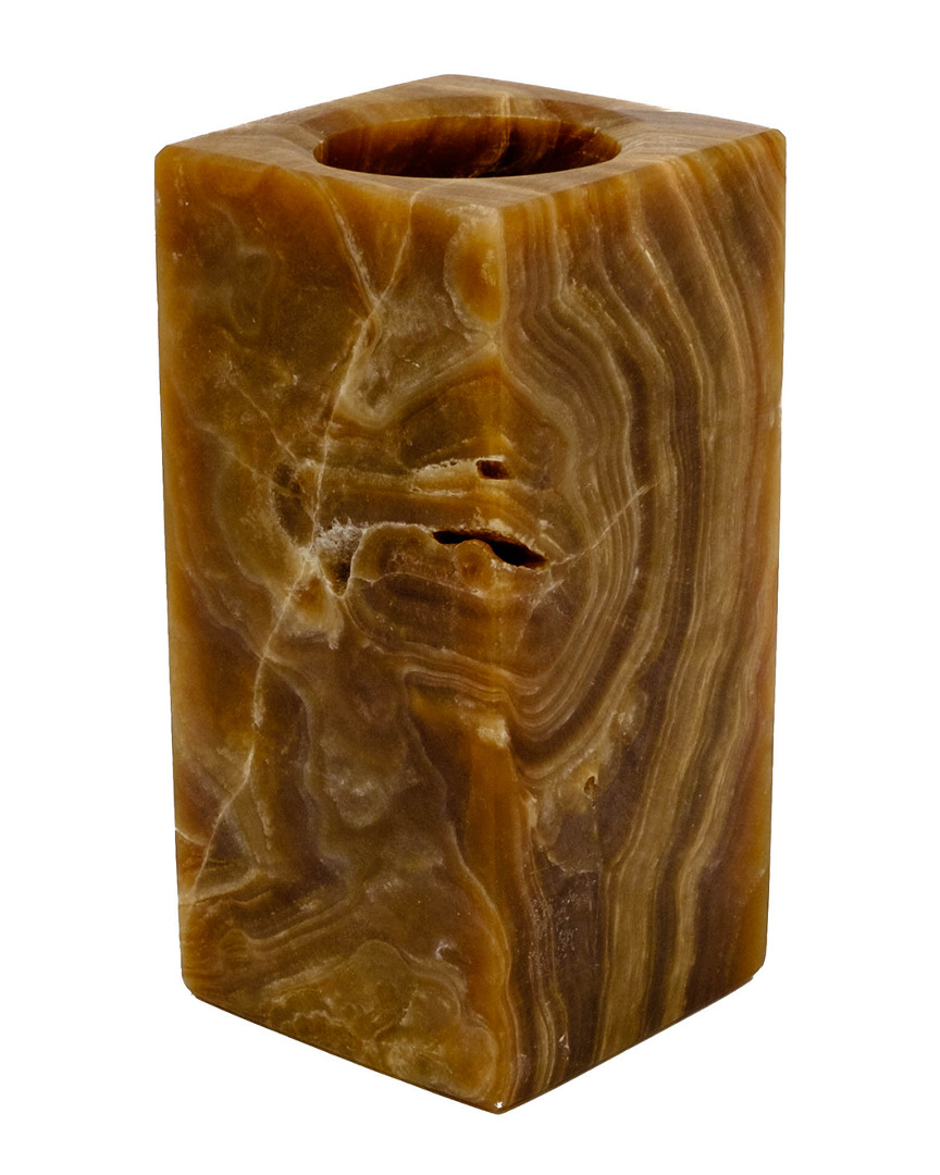 Mapleton Drive Chocolate Onyx Candle Holder In Brown