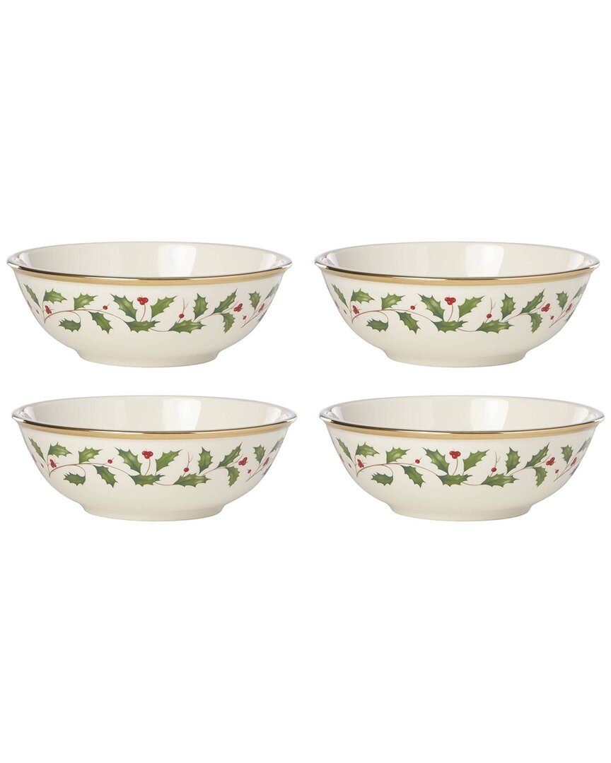 Lenox Set Of 4 Holiday Dinnerware Place Setting Bowls In Multi