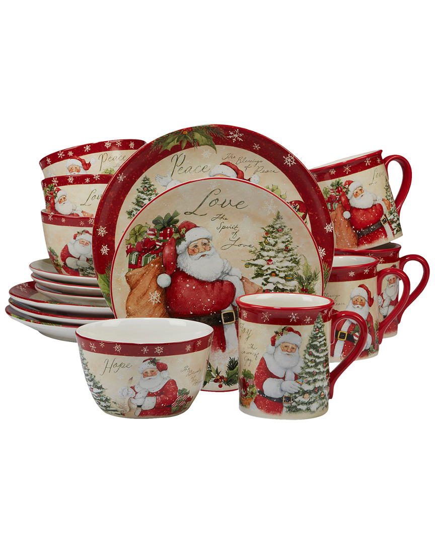 Certified International Holiday Wishes 16pc Dinnerware Set