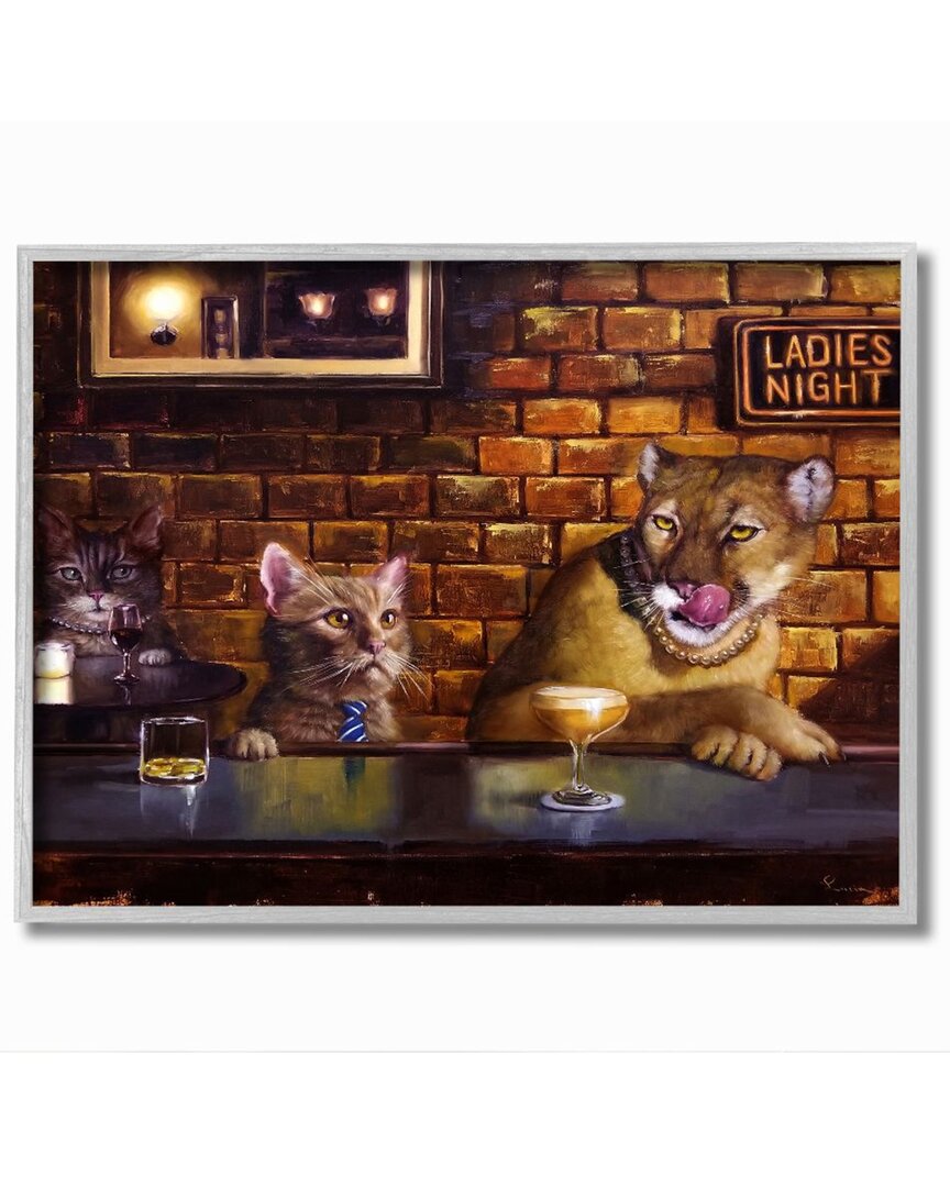 Stupell Cougar At The Bar Ladies Night Animal Humor Wall Art