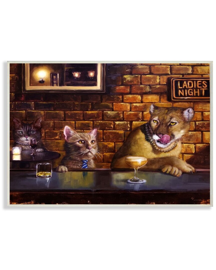 Stupell Cougar At The Bar Ladies Night Animal Humor Wall Art