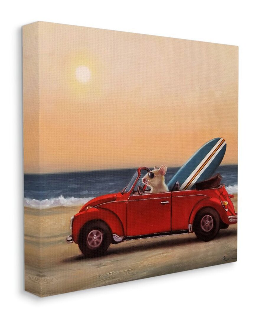 Stupell Mouse Beach Cruise Surf And Sand Car Wall Art