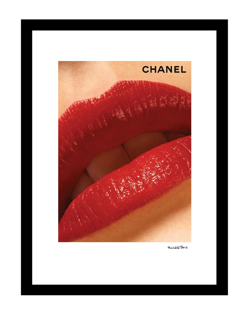 Fairchild Paris Venice Beach Collections Chanel Red Lips Framed Print Wall Art