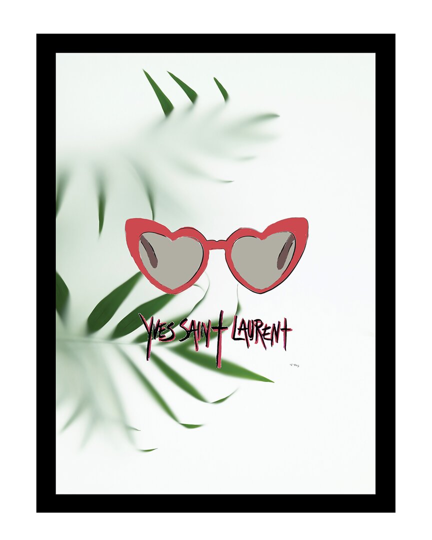 Fairchild Paris Venice Beach Collections Ysl Heart Sunglasses Framed Print Wall Art