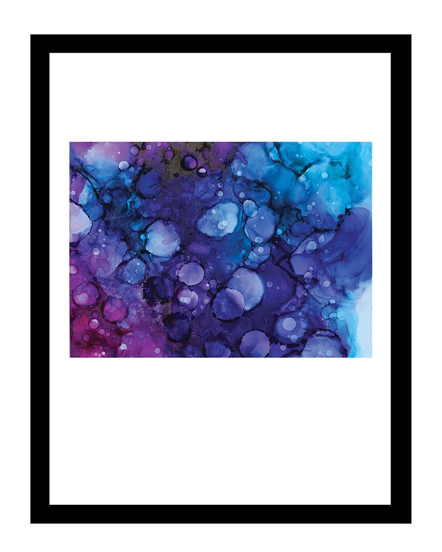 Wahlart Design Venice Beach Collections Wahl Alcohol Inks Design - Purple/blue - 14x18 Fra Wall Art By Sarah Wahl