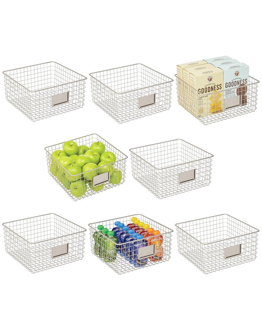 M DESIGN M DESIGN SET OF 8 WIRE BASKET WITH TAG HOLDER 