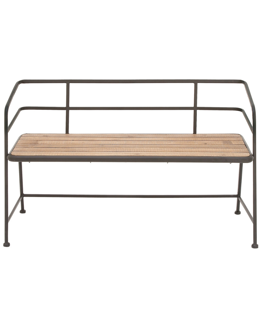 Peyton Lane Metal Wood Bench