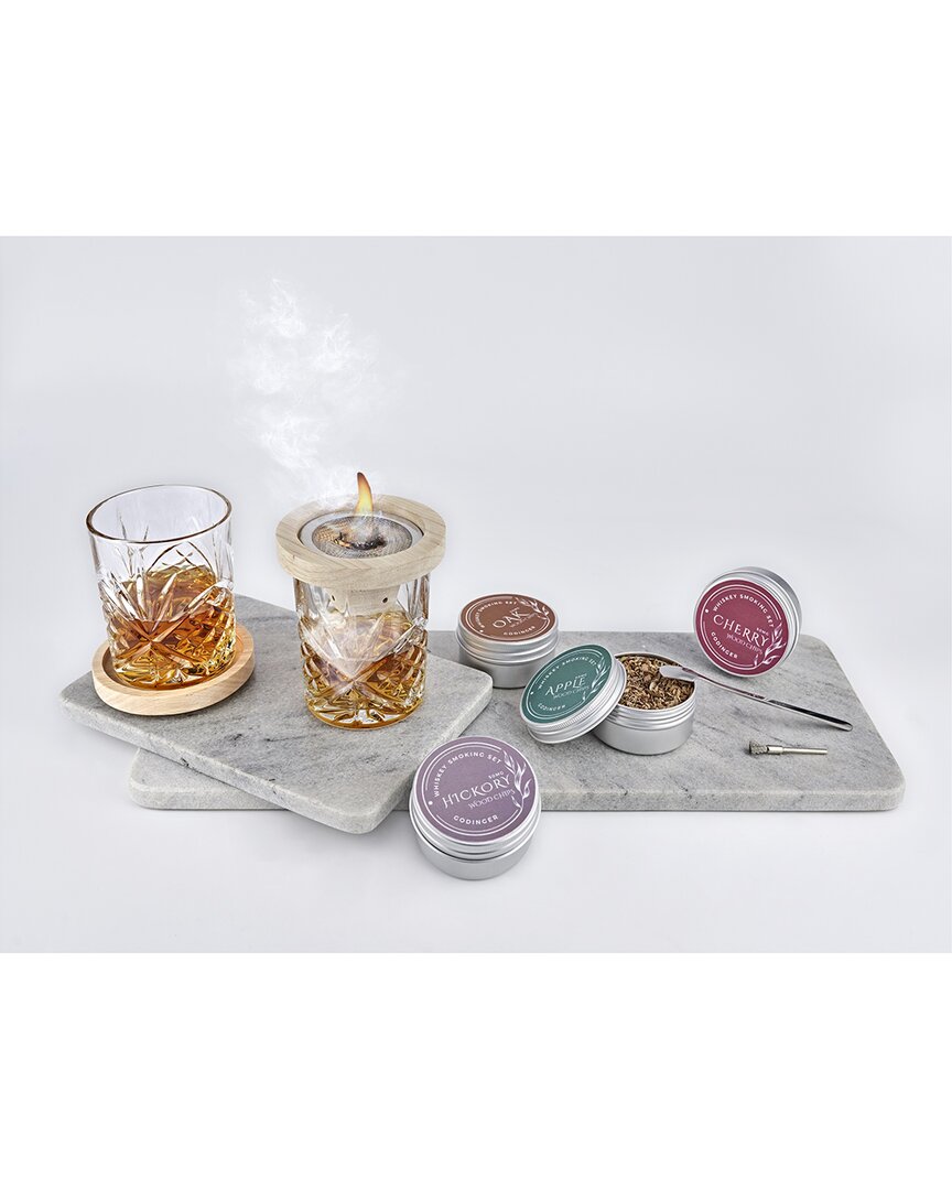 Godinger Dublin Crystal 9pc Whiskey Smoker Set
