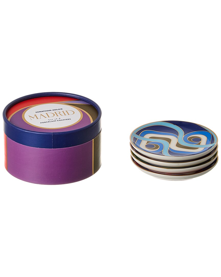 Jonathan Adler Set Of 4 Madrid Coasters In Multicolor