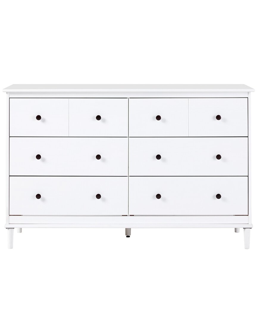 Walker Edison Classic 6-drawer Solid Wood Dresser In White