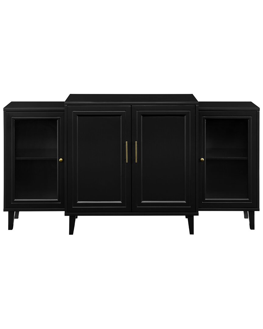 WALKER EDISON WALKER EDISON MODERN TWO-TIER GLASS-DOOR SIDEBOARD