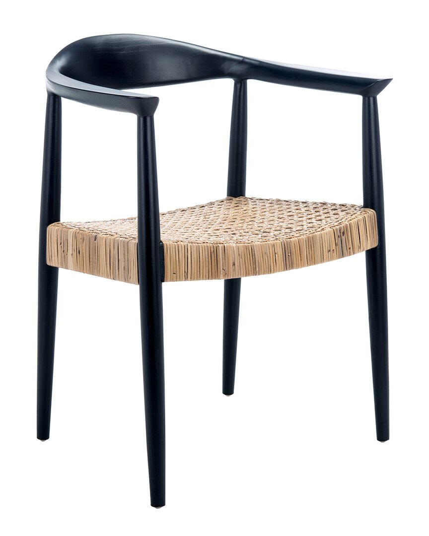 Safavieh Eyre Rattan Peel Accent Chair In Black