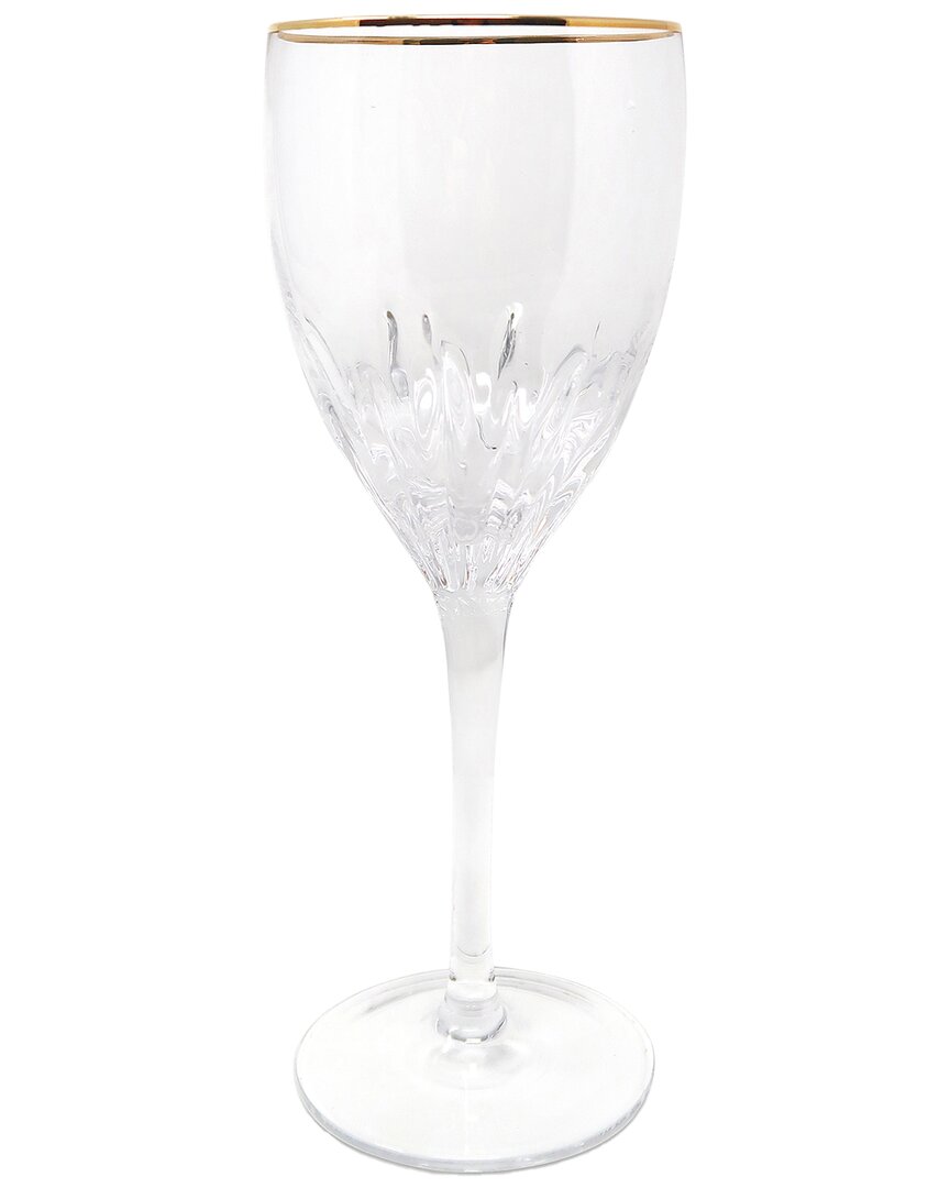 Vivience Set Of 6 Optic Wine Glasses With Rim