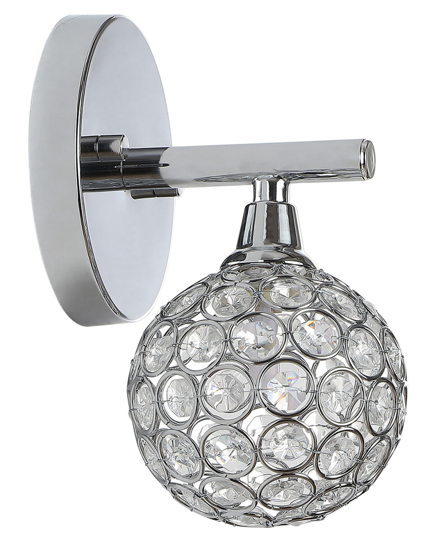 Jonathan Y Maeve 4.75in 1-light Iron/glass Contemporary Glam Led Vanity Light In Metallic