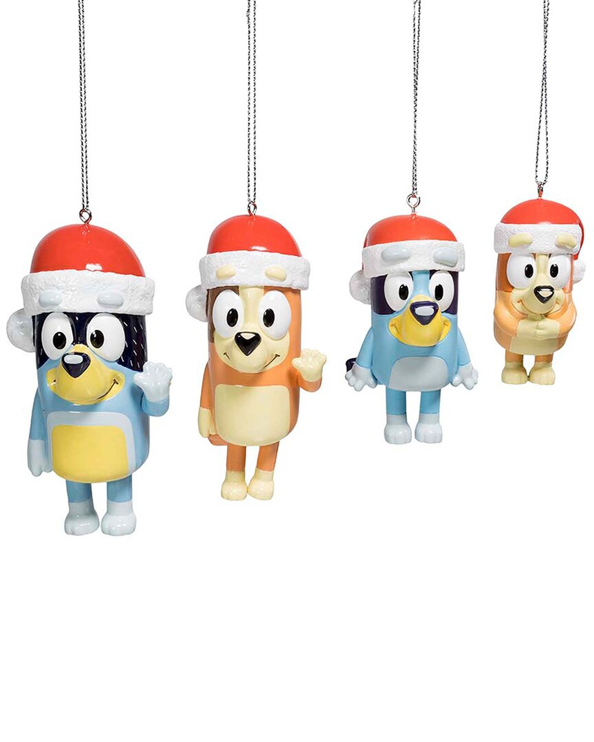 Kurt Adler Bluey And Family Ornament Set In Multi