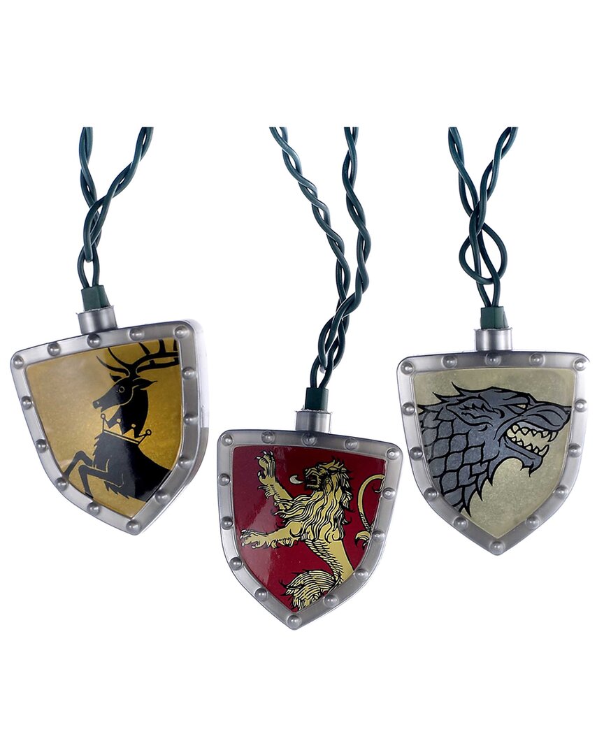 Kurt Adler Ul 10-light Game Of Thrones Shield Light Set
