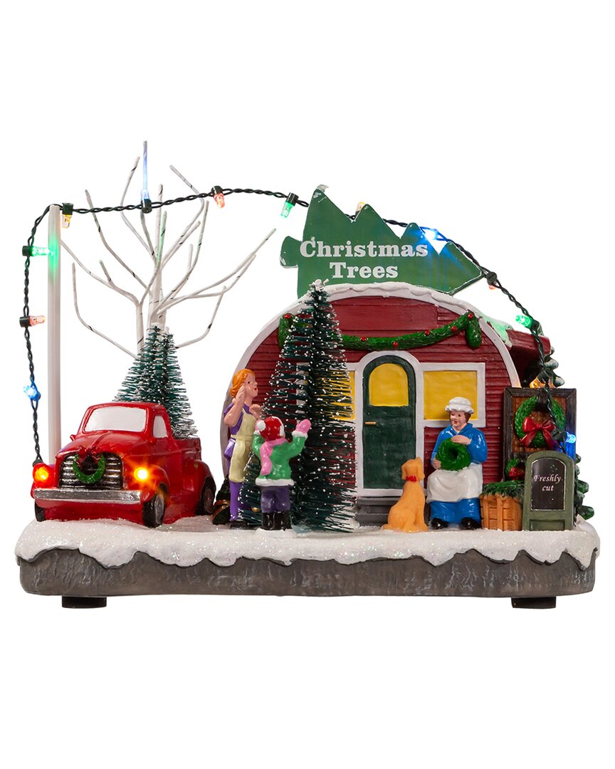 Kurt Adler 4.7in Battery Operated Lighted Christmas Trees Village Shop
