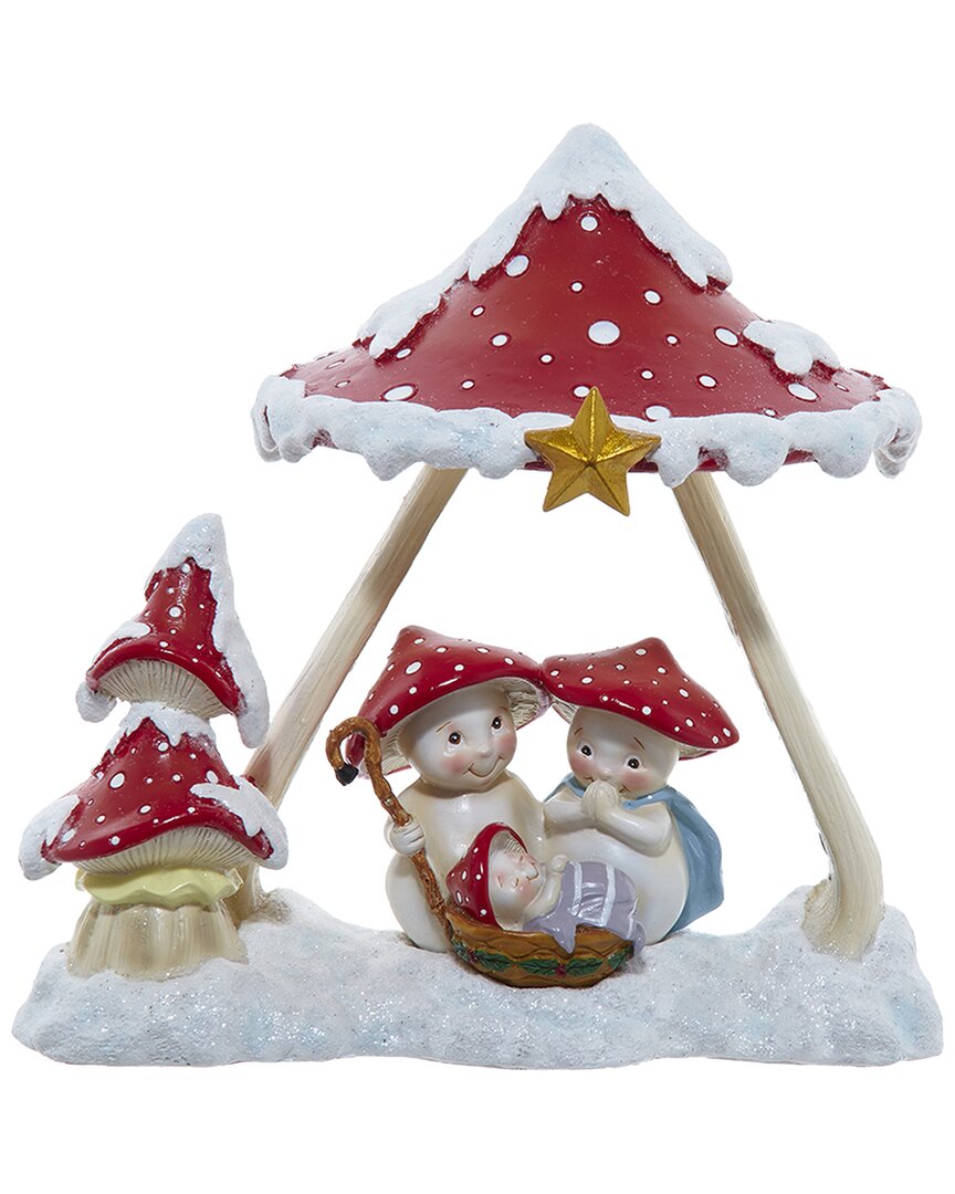Kurt Adler 7.3in Merry Little Mushroom Tablepiece