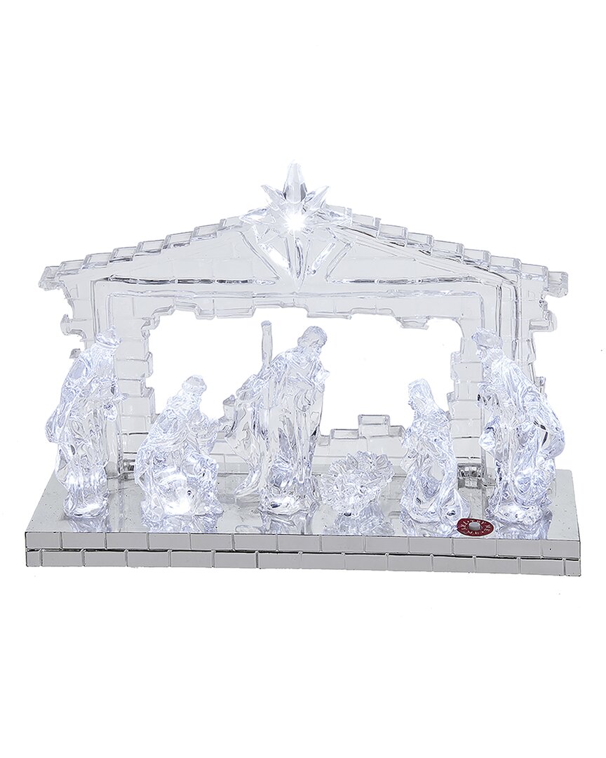 Kurt Adler 8.7in Lite-up Nature Scene Tablepiece