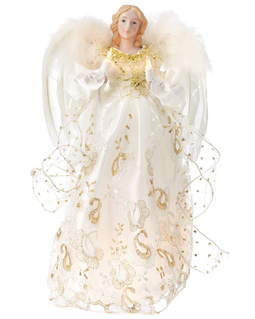 Kurt Adler 10-light Gold Angel Treetop