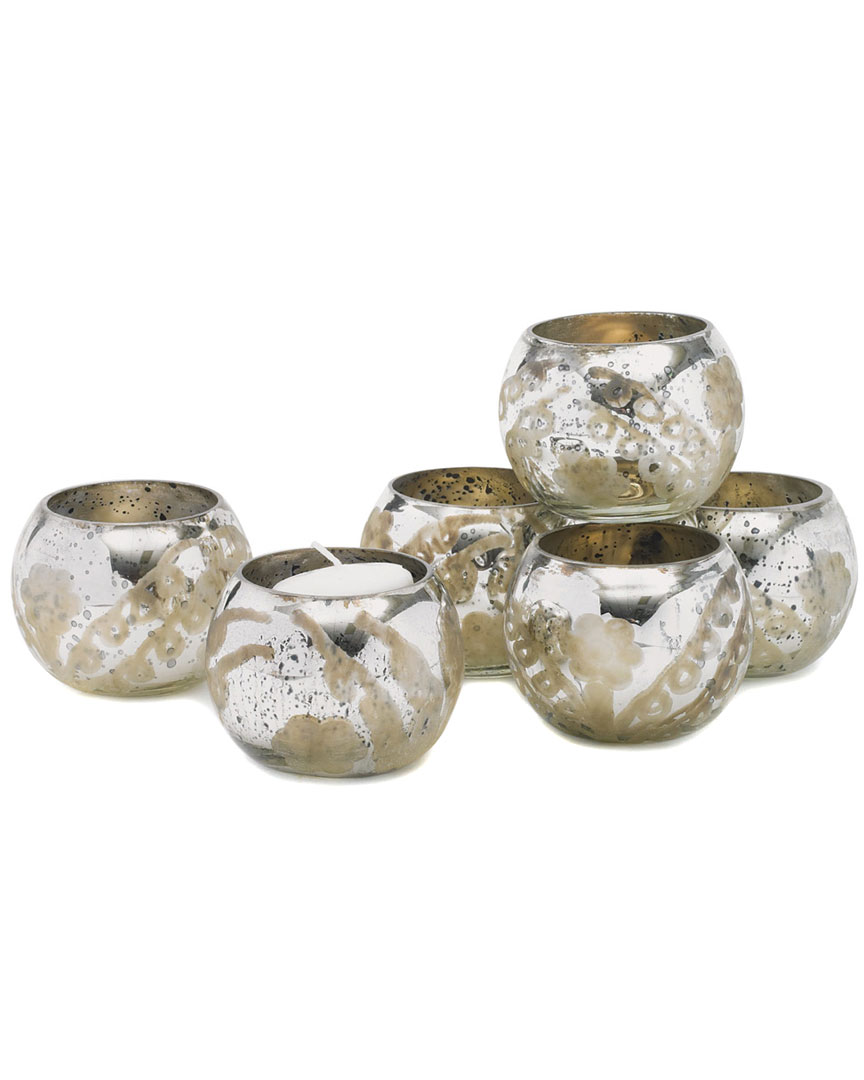 Go Home Set Of 6 Pristine Votive Holders In Multicolor