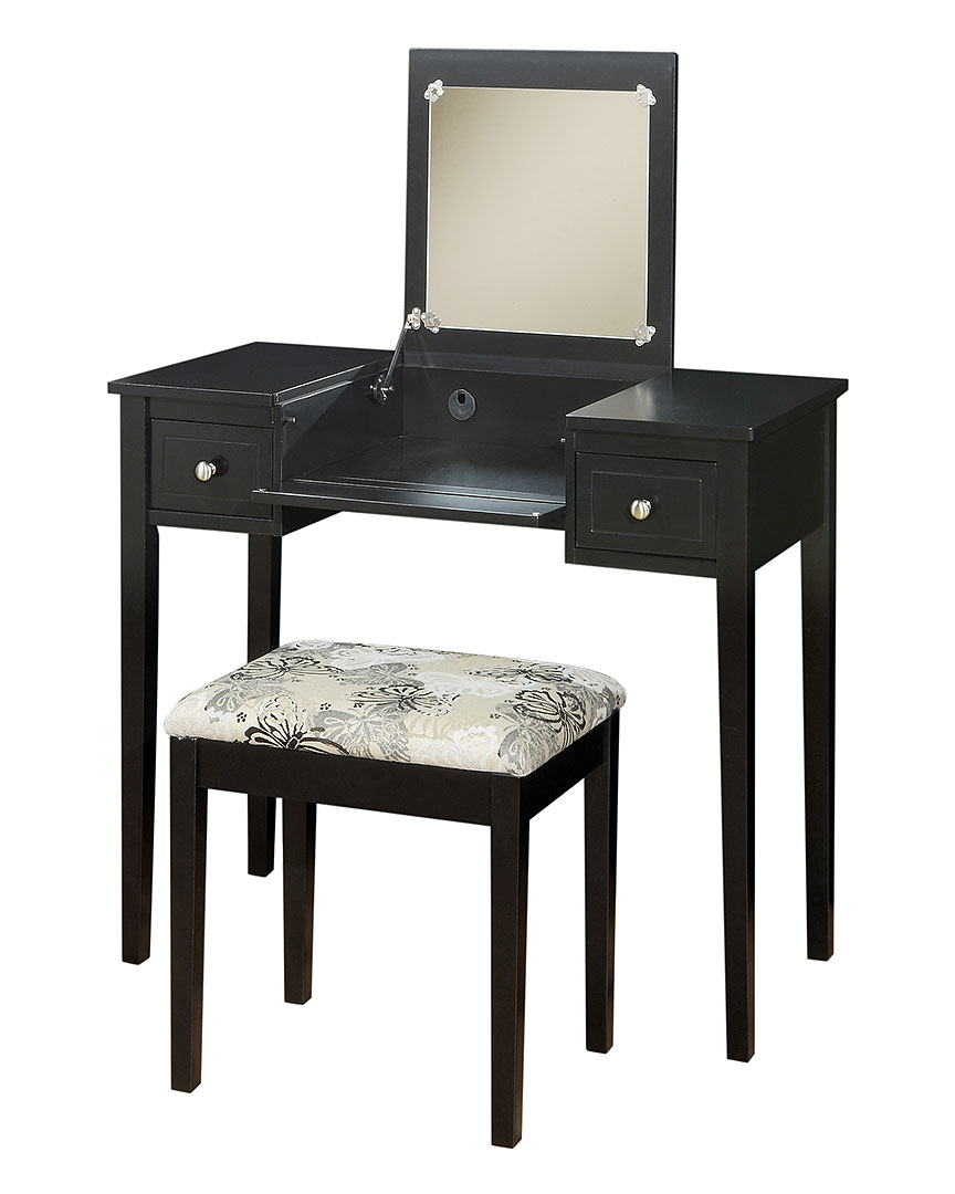Linon Furniture Linon 2pc Vanity & Butterfly Bench Set
