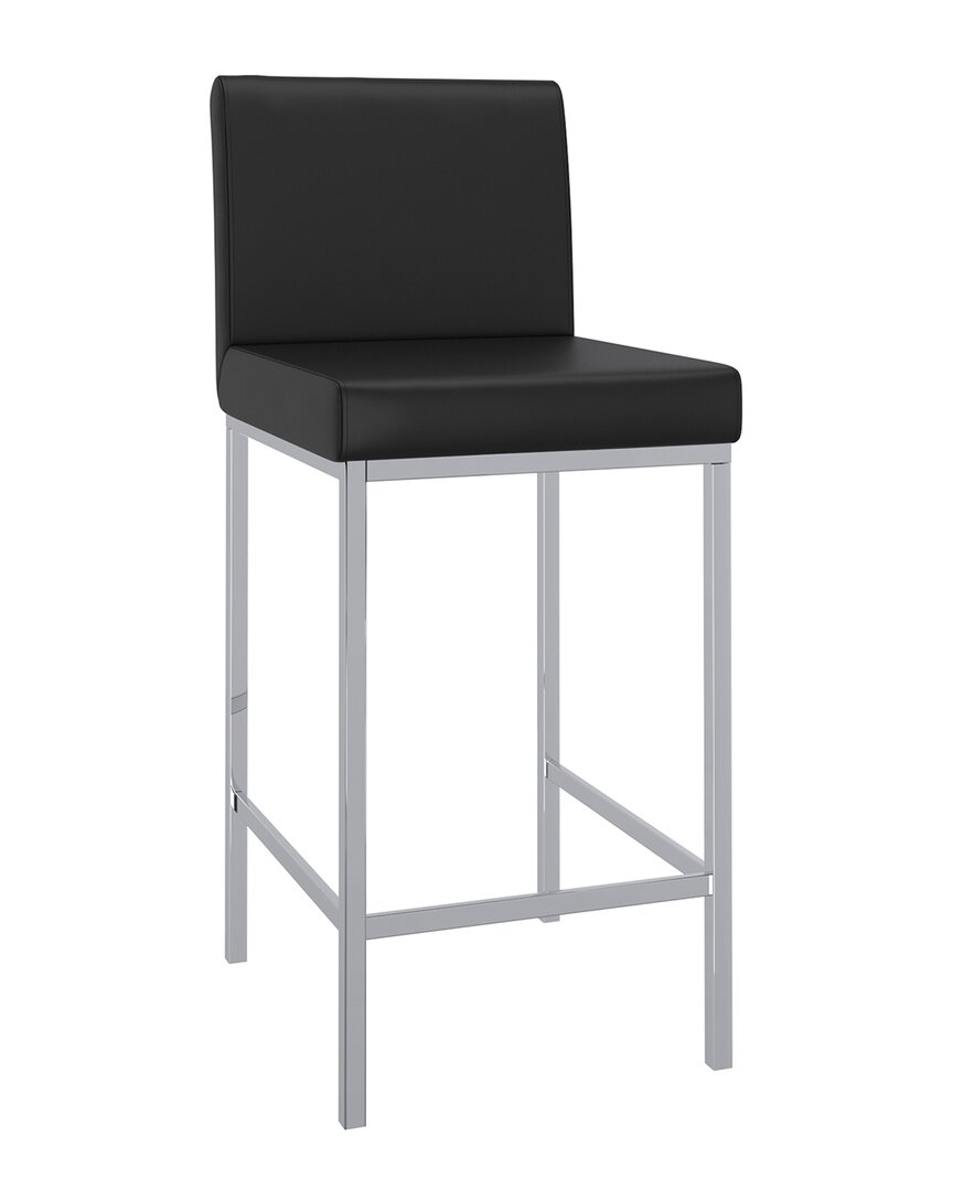 Worldwide Home Furnishings Set Of 2 Modern Counter Stools In Black