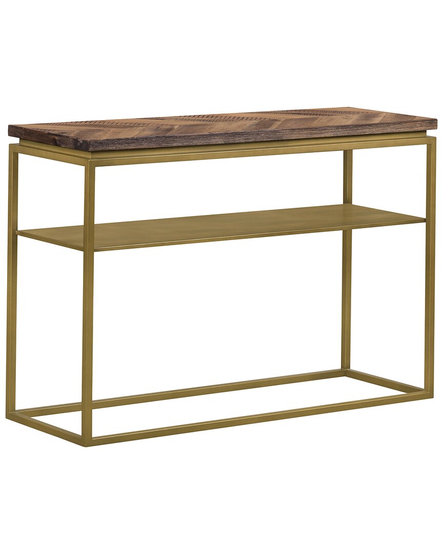 Armen Living Faye Rustic Brown Wood Console Table In Multi