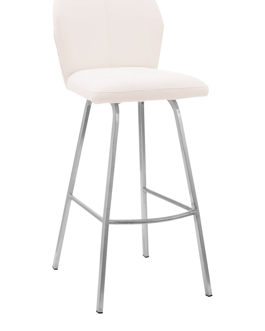 Armen Living Tandy 26in Counter Stool In White