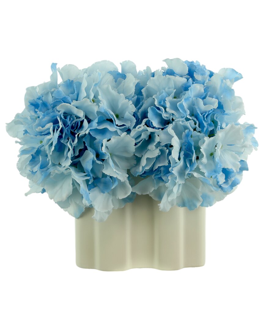 Shop Creative Displays Blue Hydrangeas Arranged In A Decorative White Ceramic Vase