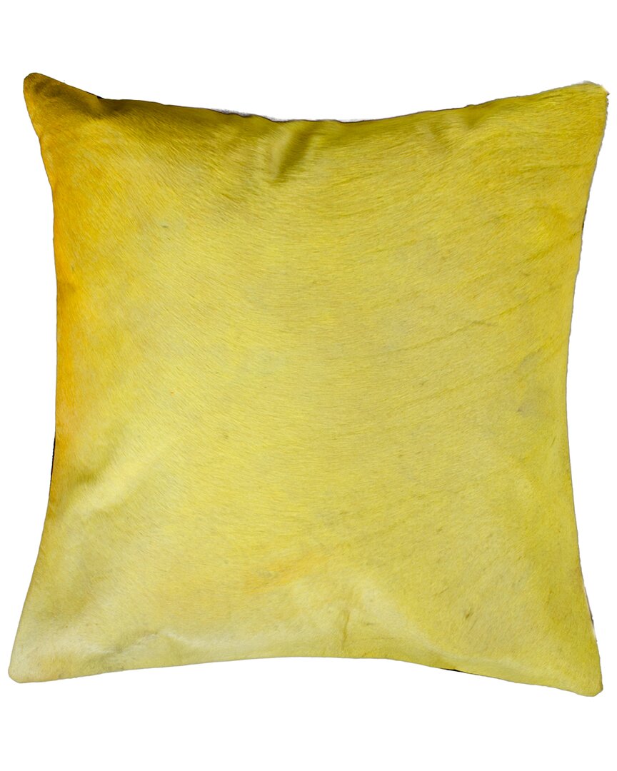 Natural Group Torino Cowhide Pillow In Yellow