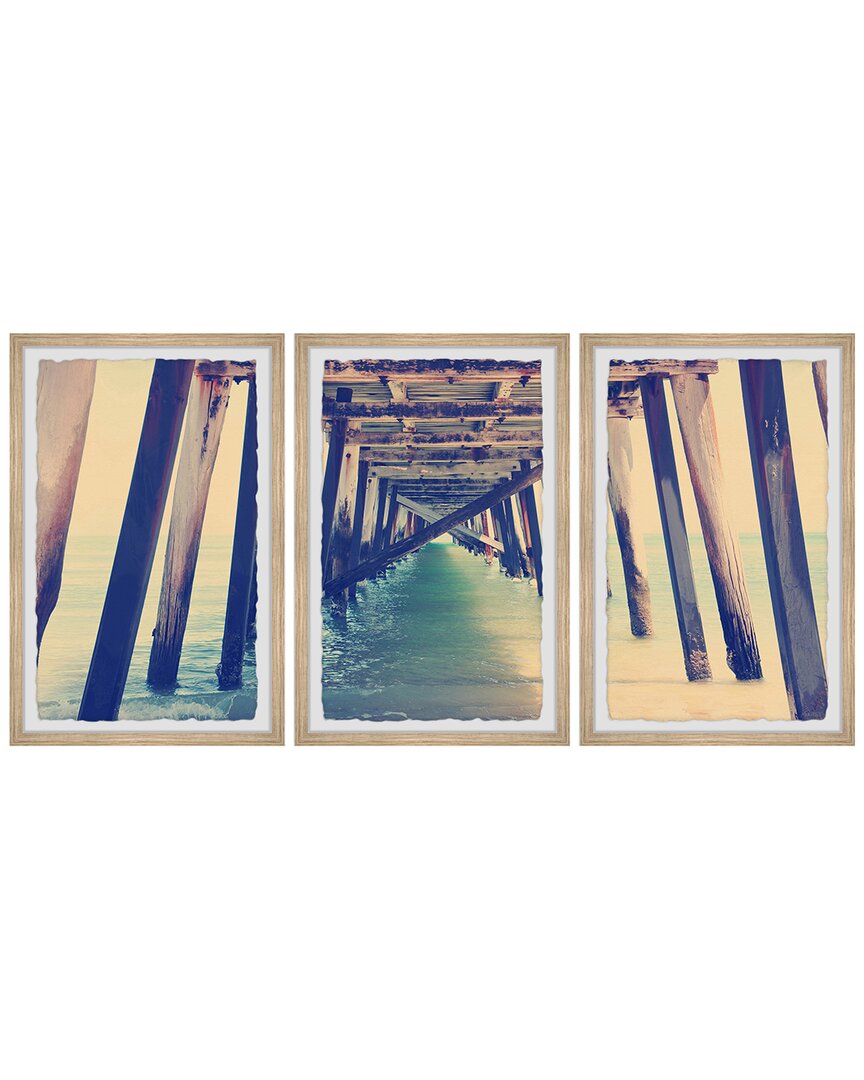 Marmont Hill Under The Pier Triptych In Multicolor
