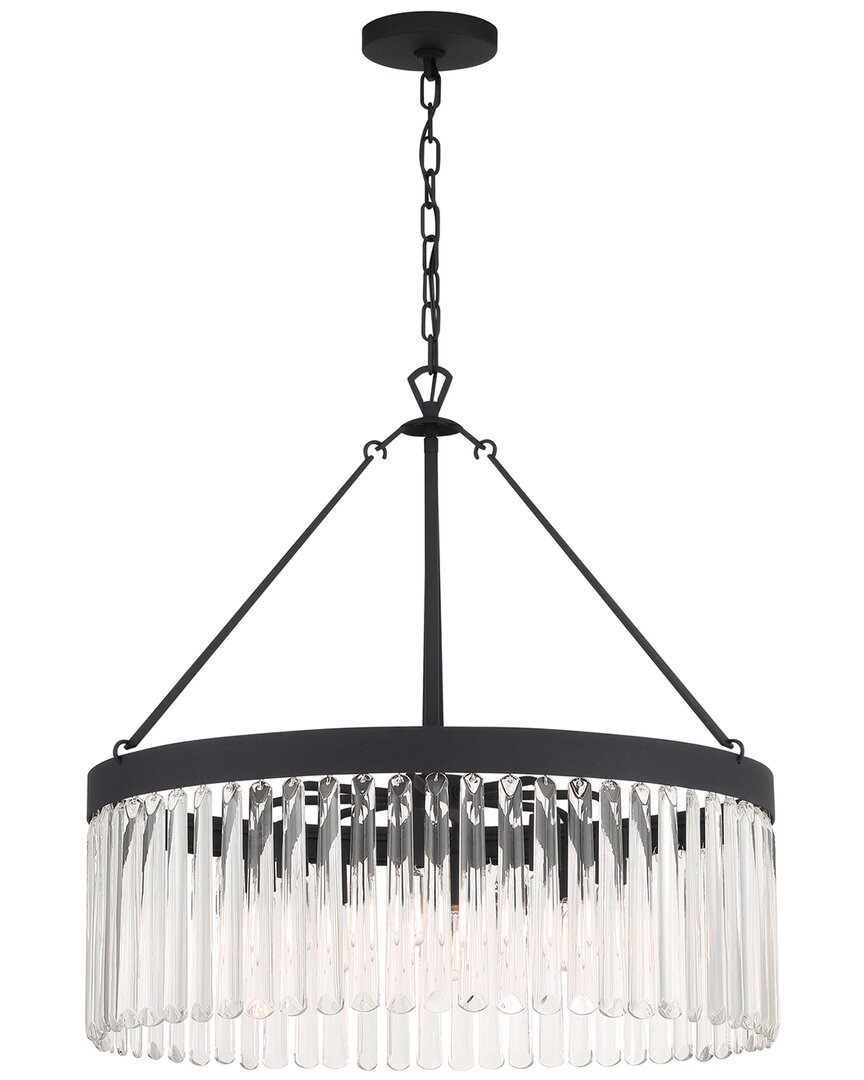 Shop Crystorama Emory 8-light Black Forged Chandelier